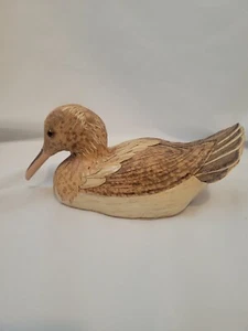Vintage Primitive FOLK ART CORN HUSK DUCK! Farm House Rustic Handmade - Picture 1 of 21