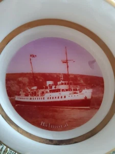 EINE AUSSTELLUNGSPLATTE des schottischen Bootes THE BALMORAL mit Metallausstellungsständer - Bild 1 von 7