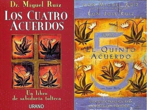 Los Cuatro Acuerdos Y El Quinto Acuerdo Miguel Ruiz Sabiduria Enseñanza Spanish - Imagen 1 de 1