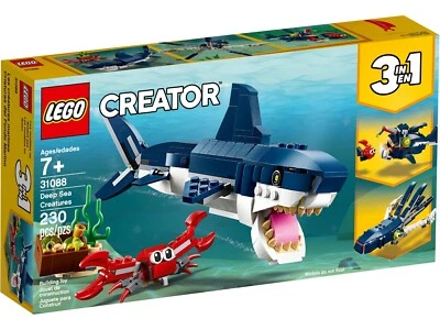 LEGO CREATOR (31088) Deep Sea Creatures - 230 pcs - Shark Crab Squid Angler Fish - Image 1 of 4