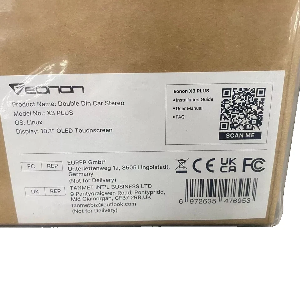 QLED Double Din CarPlay & Android Auto Car Radio EONON X3 PLUS 10.1” - Image 1 of 1