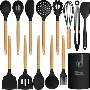 Silicone Cooking Utensils Set Utensil Sets - 446°F Heat Resistant Silicone Kitch - Picture 1 of 9