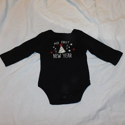NUEVO Bebé Primer Año Nuevo Pieza Larga Una Pieza 3-6 Meses Nochevieja Unisex Foto 1 de 2