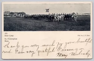 1907 So. Framingham, Mass. - Camp Whitney - Caballería, Milicia Voluntaria Postal - Imagen 1 de 5