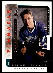 1996-97 Pinnacle Be a Player Link 2 History Teemu Selanne Anaheim Mighty Ducks