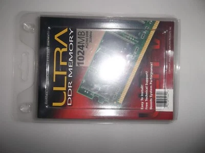 (1) ULTRA DDR  SDRAM memory  1 GB PC3200 400MHZ p/n 1GBUFURTSXBA - Image 1 of 2