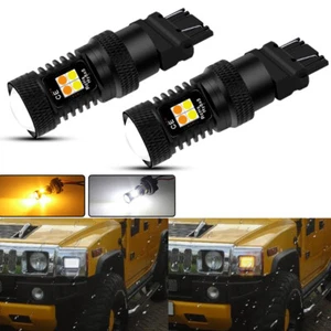 For 2003-2009 Hummer H2 Switchback White Amber LED Bulbs Turn Signal Lights - Picture 1 of 14