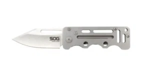 SOG Cashcard Folding Knife 2.75" 8Cr13MoV Steel Blade Stainless Steel Handle - Picture 1 of 1