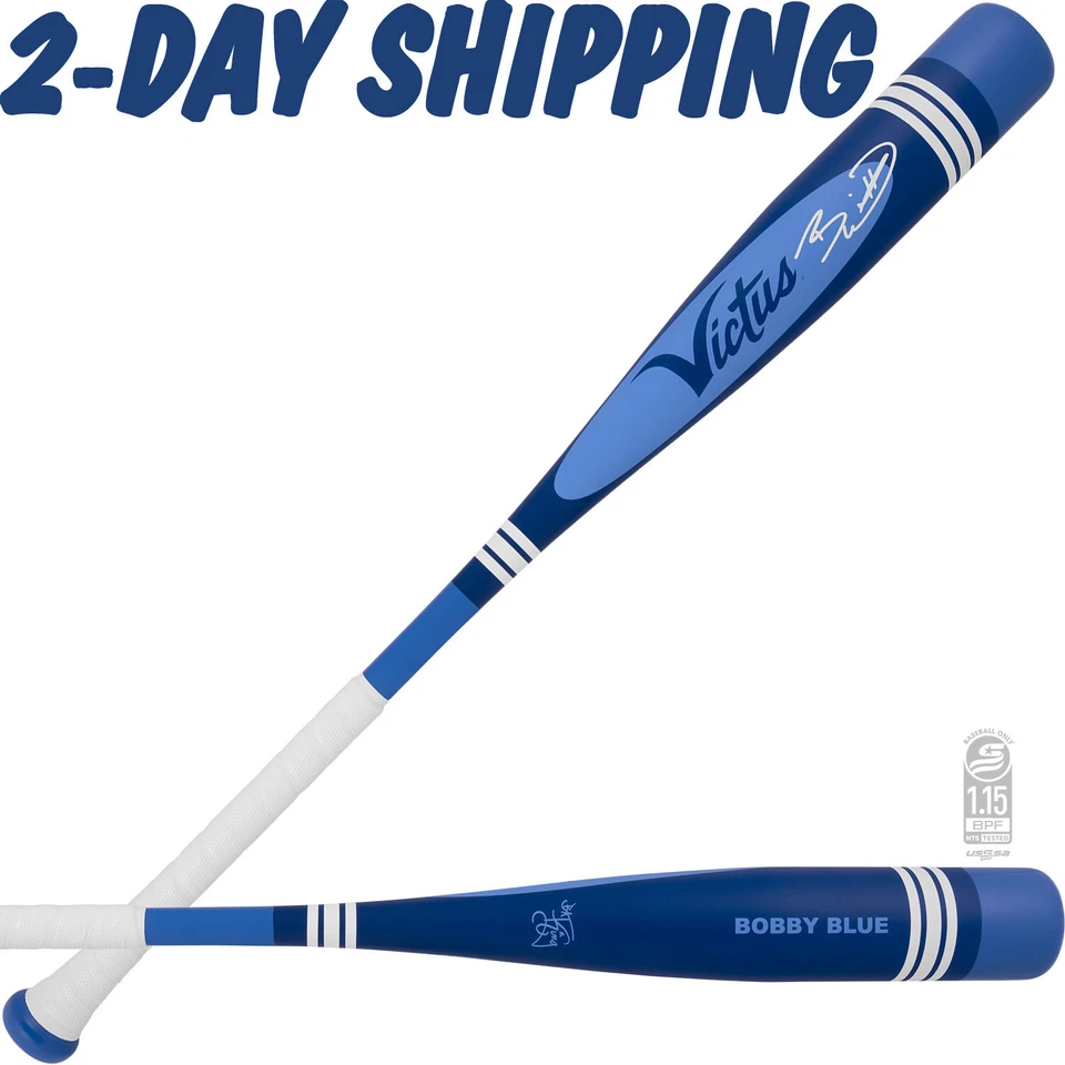 Bate de béisbol de viaje Victus VIBE Bobby Witt Jr azul 28"/18 oz Pro Crayon USSSA Foto 1 de 1