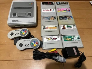 Nintendo Super Famicom Console 1Chip 01 Version & 10 Games Japan SNES 0314 - Picture 1 of 21
