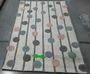 IVORY / MULTI 4' X 6' Stained Rug, Reduced Price 1172772265 SFK909A-4 - Picture 1 of 4