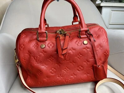Bolso Louis Vuitton Empreinte Speedy Bandolera 25 M40756 Rojo Monograma Foto 1 de 4