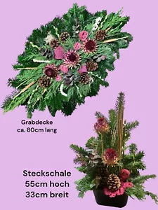T24. Set3 Decke Grabgesteck Totensonntag Allerheiligen Grabschmuck Gesteck - Bild 1 von 9