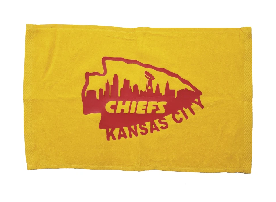 NFL Kansas City Chiefs 11" x 18" 100% Algodón Toalla de Rally Toalla Amarilla Ciudad Foto 1 de 1
