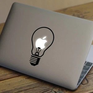 LIGHTBULB Apple MacBook Decal Sticker - all sizes available - Picture 1 of 3