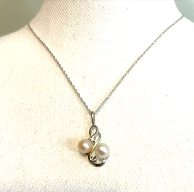 Colar radiante de pérolas de vantel aposentado com pérolas brancas/cremes de 7 mm - Imagem 1 de 4