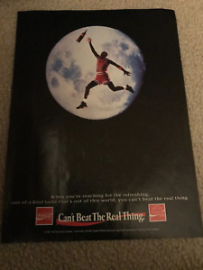 Vintage 1991 MICHAEL JORDAN COKE Poster Print Ad w/ NIKE AIR JORDAN VI 6 Shoes