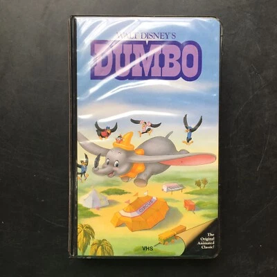 DUMBO Disney The Classics VHS Movie Black Padded Puffy Clamshell Case 1980s — 第 1/4 张图片