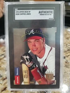 Upper Deck SP Chipper Jones Rookie RC 1993 #280 HOF - SGC rechazado a grado.  - Imagen 1 de 2