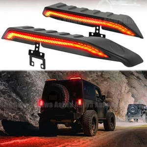 Tail Lights High Mount LED Brake Reverse Turn Signal For 07-18 Jeep Wrangler JK - Picture 1 of 11