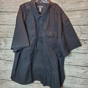 Camisa táctica 5.11 Fast Tac para hombre 6XL sarga negra LS abotonada nueva sin etiquetas - Imagen 1 de 5
