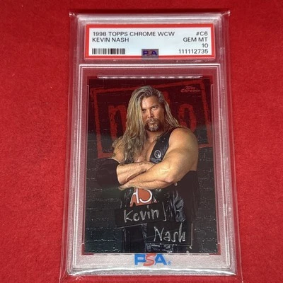 1998 Topps Chrome WCW C6 Kevin Nash PSA 10 - Nuevo sin caja lucha libre WWE WWF Foto 1 de 2