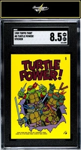 1989 Topps TMNT #8 Turtle Power! Stickers (Series One) SGC 8.5 - Picture 1 of 2