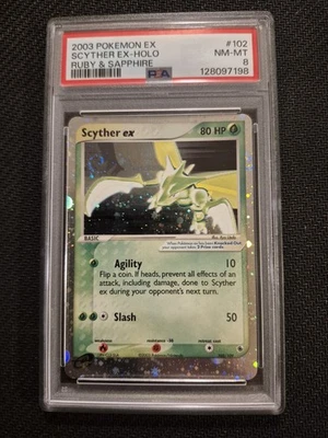 Scyther EX 102/109 Holo Pokemon Card Ruby & Sapphire Psa8 - Image 1 of 2