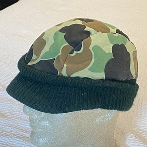 Vintage Gortex Thermo Thinsulate 3M Froschhaut Ente Camo Winter Jagd Mütze - Bild 1 von 9