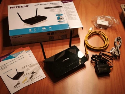 Netgear N300 WiFi DSL Modem Router D1500 - Bild 1 von 4