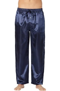 Intimo Herren klassische Satin Pyjama Schlafhose, blau, Large - Bild 1 von 6