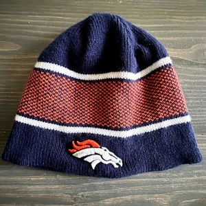 Denver Broncos Logo blau orange Beanie Totenkopf Mütze 47 Marke One Size - Bild 1 von 4