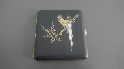 Japanisches Damaszener Etui, Tabatiere, Dose im Komai Stil mit Gold Tauschierung - Bild 1 von 4