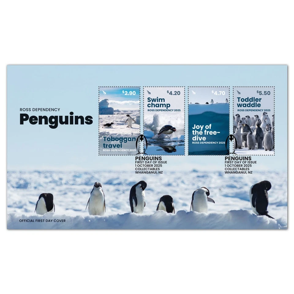 Ross Dependency 2025 Penguins First Day Cover FDC Foto 1 de 1