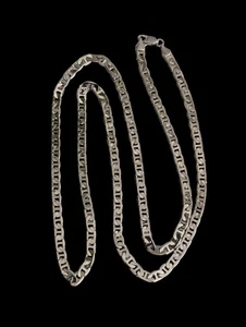 COLLAR CADENA ESLABÓN MARINERO NO MAGNÉTICO 30" TONO PLATA SIN PROBAR 5MM - Imagen 1 de 5