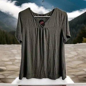 Avid Love T-shirt Woman's Grey Top,shirt,sz L New A - Picture 1 of 3