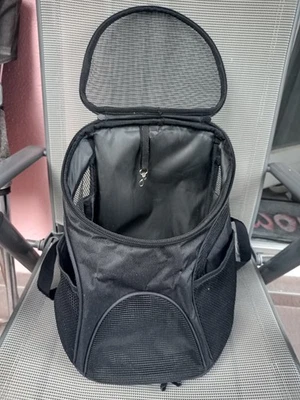 Hunderucksack Haustier-Rucksack XS Schwarz Leicht NEUWERTIG Sicherung Wandern - Bild 1 von 4