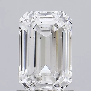 Emerald Diamond Lab Grown IGI Certified SI1 Clarity E Grade 1.3 Ct - Picture 1 of 7