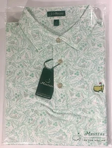 2025 Masters Peter Millar Polo Golf Shirt XL Amen Corner Course Pattern Neu - Bild 1 von 9