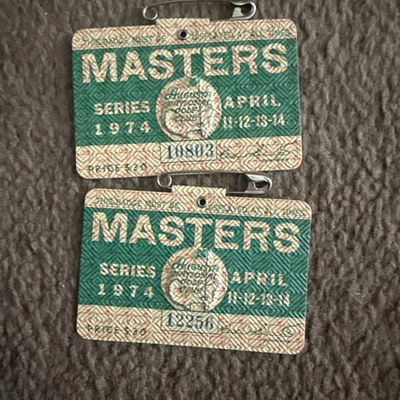 1974 Masters Badge - Augusta National Golf Club- Gary Player Champion - Image 1 of 2