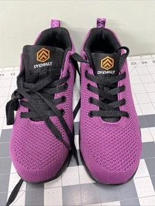 DYKHMILY Steel Toe Shoes For Women 7.5 D91859 Purple Mesh Black Soles - Picture 1 of 10