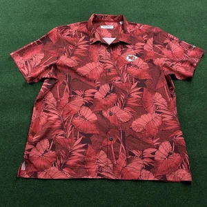 Camisa Tommy Bahama Para Hombres XL Roja Kansas City Chiefs NFL Fútbol Floral Hawaiana - Imagen 1 de 10