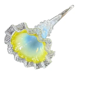 Epergne Horn Flower Replacement Opalescent Glass 10” - Picture 1 of 11