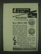 1940 Wollensak 5x20 Vari-Powr Telescope Ad