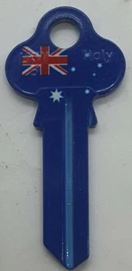 Australian Flag House Key Blank - LW4 - Key - Locks - Australiana - Picture 1 of 3