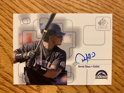 1999 SP Signature Edition Derrick Gibson On Card Autograph #DG Colorado Rockies - Image 1 of 2