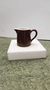 Vintage Hall China Brown Creamer Small Pitcher Restaurant Ware 2 1/4" Tall - Picture 1 of 7