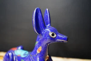Chacal Anubis egipcio azul dios del más allá - dios de la momificación sentado - Imagen 1 de 7