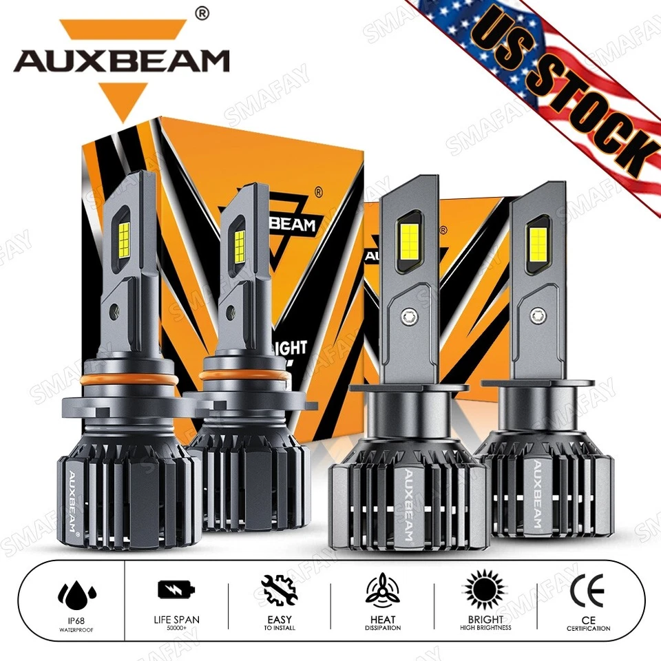 Para Jaguar XK8 1997-2006 4x CANBUS haz alto/bajo 9005+H1 bombillas faros LED 6000K Foto 1 de 4