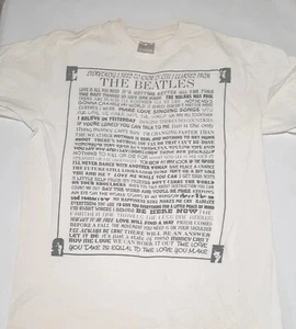 T-shirt vintage punto singolo grande tutto quello che c'è da sapere The Beatles bianca - Foto 1 di 10